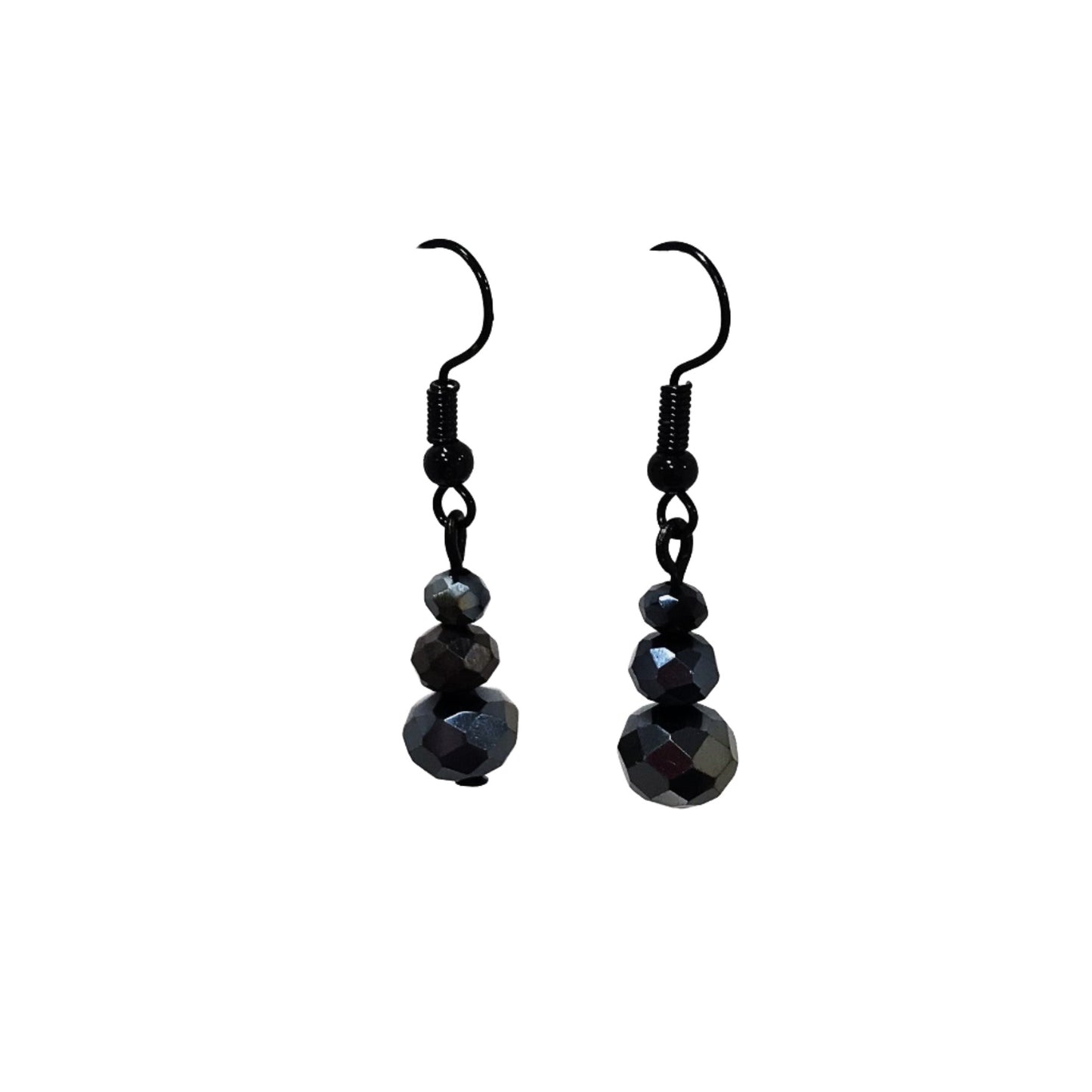 Bead Trio Rondelle Drop Earrings