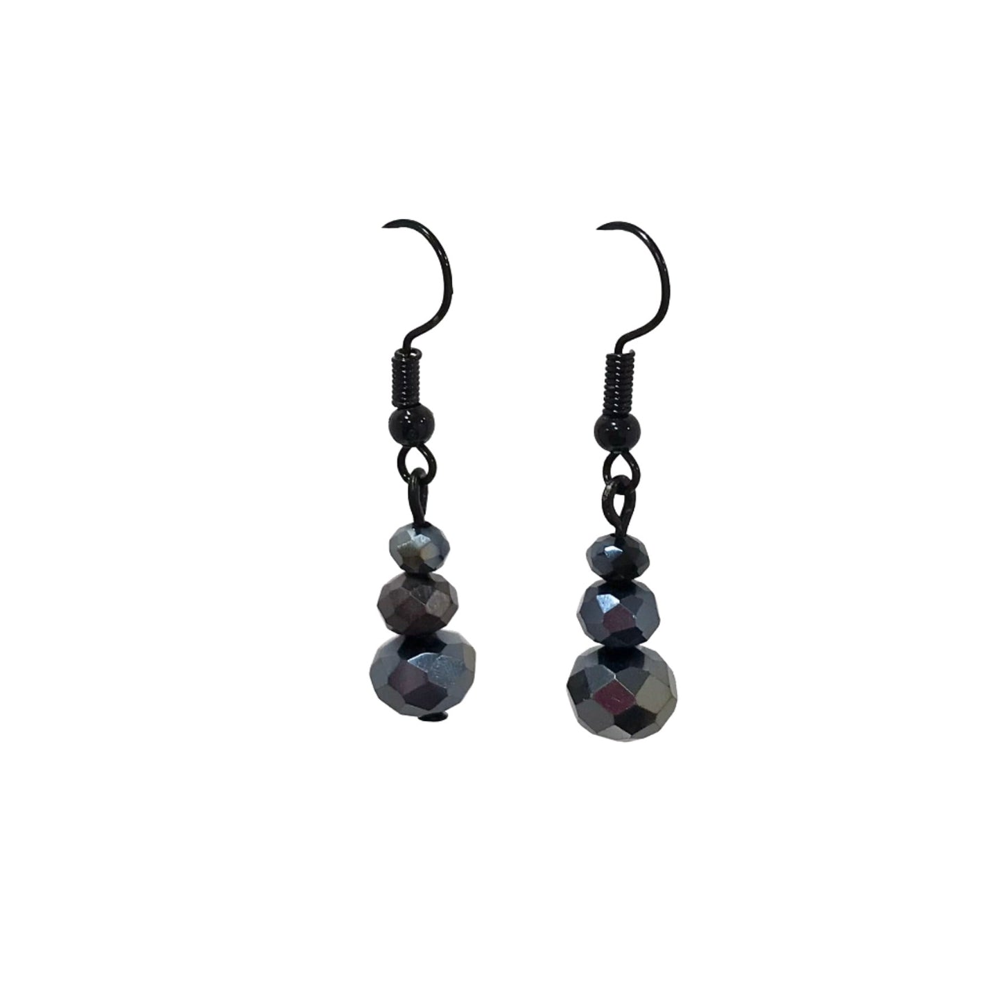 Bead Trio Rondelle Drop Earrings