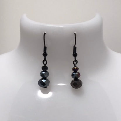 Bead Trio Rondelle Drop Earrings
