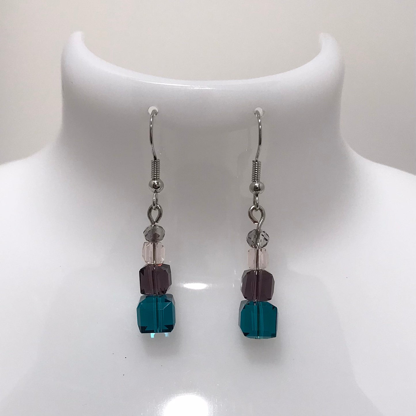Multi 4 Bead Drop Earrings
