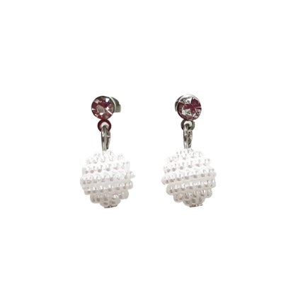 Pearl Studded Bead CZ Drop Earring