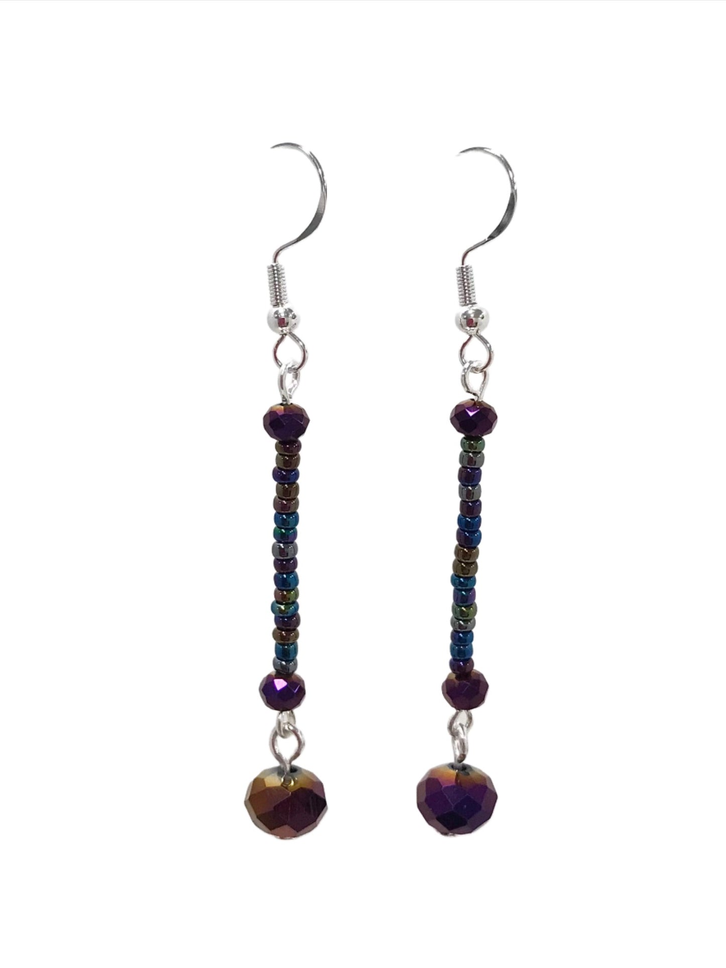 Rondelle Seed Bead Drop Earring