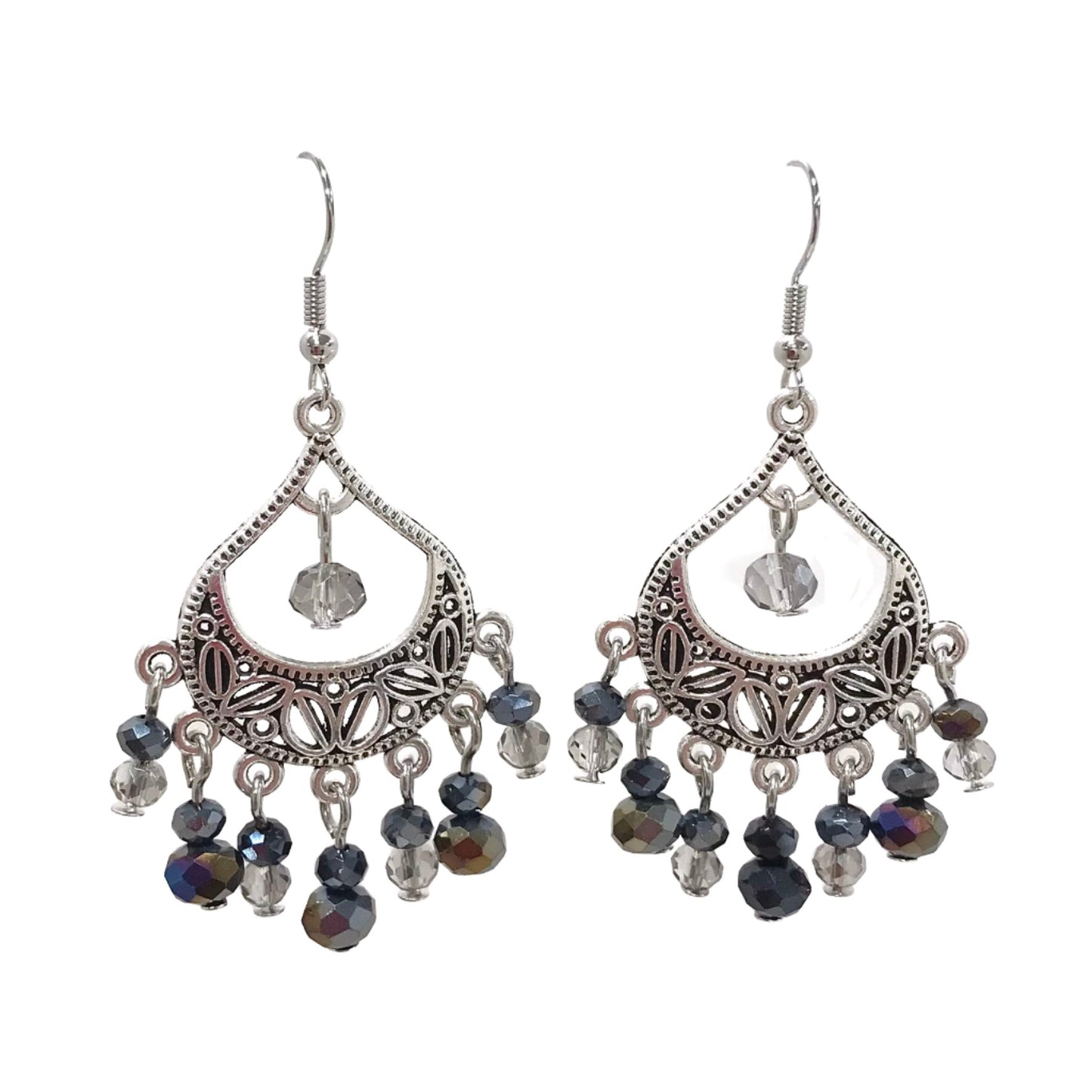 Filagree Chandelier Bead Earrings