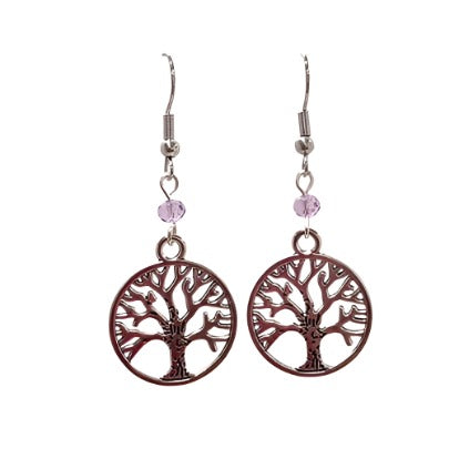 Tree of Life Bead Drop Earrings
