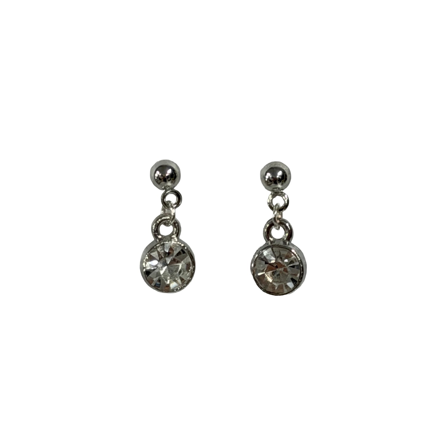 Crystal Rhinestone drop earring on white background