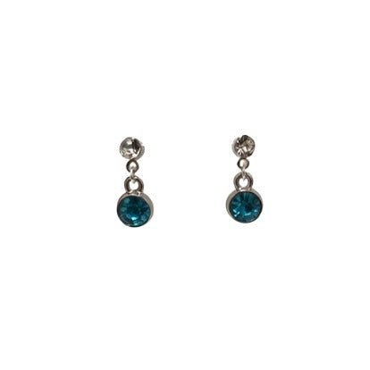 Crystal Rhinestone Silver Drop Earring