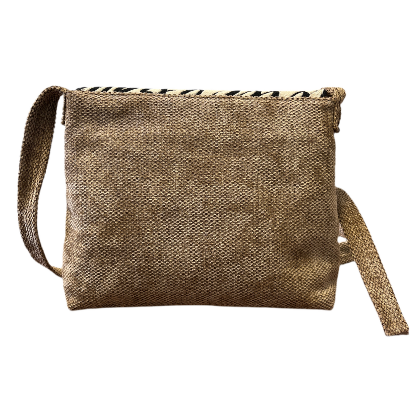 Paris print tapestry handbag with beige velour base, handmade in New Zealand by LouLou