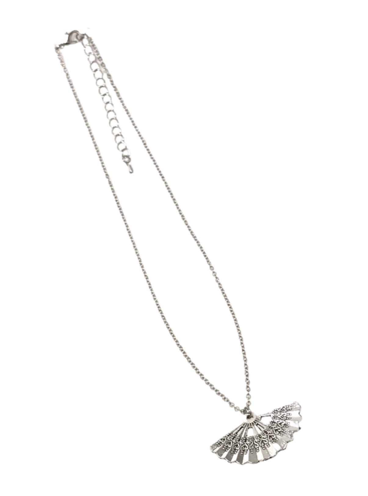 Silver Filagree Fan Pendant