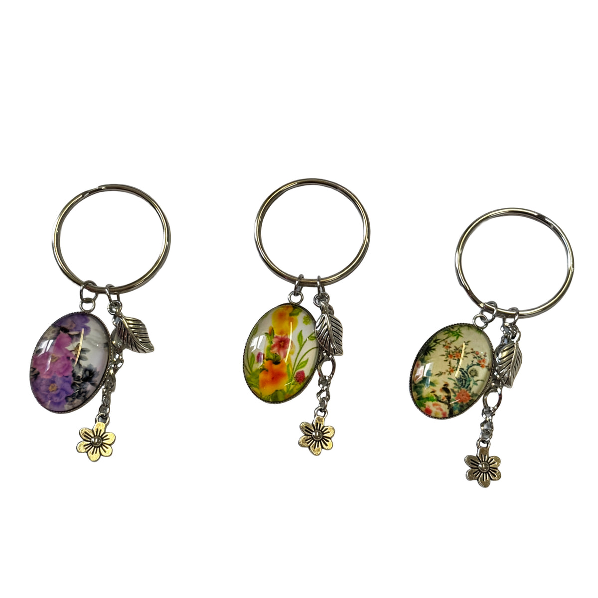 Vintage Floral Keyrings