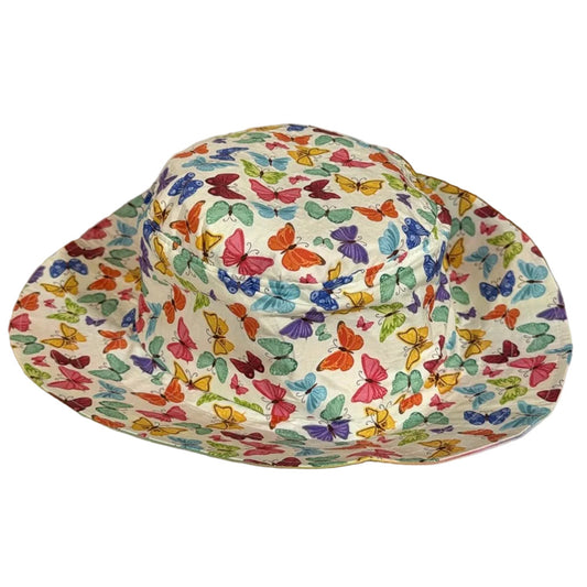 Sunhat kids butterfly and rainbow print reversible