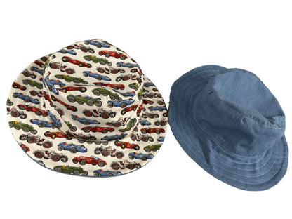 Sun hat kids reversible cotton