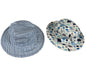 Sunhat kids reversible blue white stripe sea theme