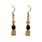 Square Trio Black Gold Drop Earring
