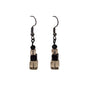 Two Tone 4 Bead Drop Earrings