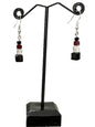 Two Tone 4 Bead Drop Earrings