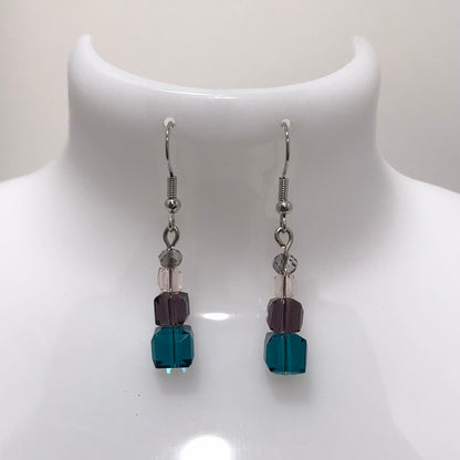 Multi 4 Bead Drop Earrings