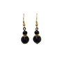 Black Gold 2 Bead Drop Earring
