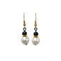 Black Gold 2 Bead Drop Earring