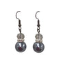 Rhinestone 2 Bead Drop Earrings