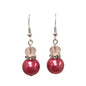 Rhinestone 2 Bead Drop Earrings