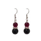 Double Bead Rhinestone Drop Earring
