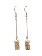 Long Bead Duo Rhinestone Drop Earring