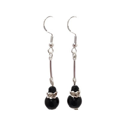 Petite Long Bead Duo Drop Earrings