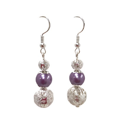 Trio Filagree Bead Drop Earrings