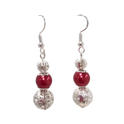 Trio Filagree Bead Drop Earrings