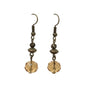 Taupe Bronze Bead Drop Earring