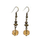 Taupe Bronze Bead Drop Earring