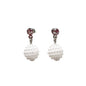 Pearl Studded Bead CZ Drop Earring