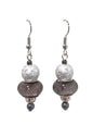 Lampwork Silver Tones Drop Earring