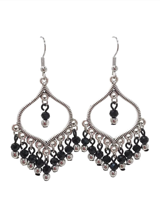 Ornate Chandelier Bead Drop Earrings