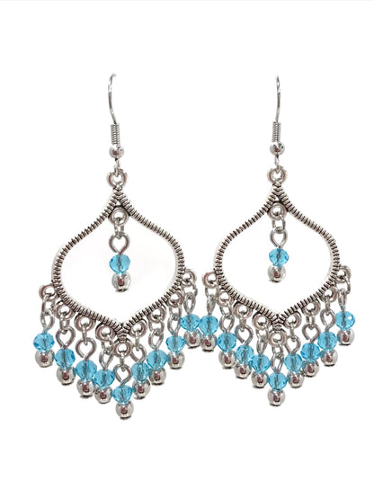 Ornate Chandelier Bead Drop Earrings