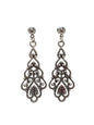 Ornate Filagree Long Drop Earrings