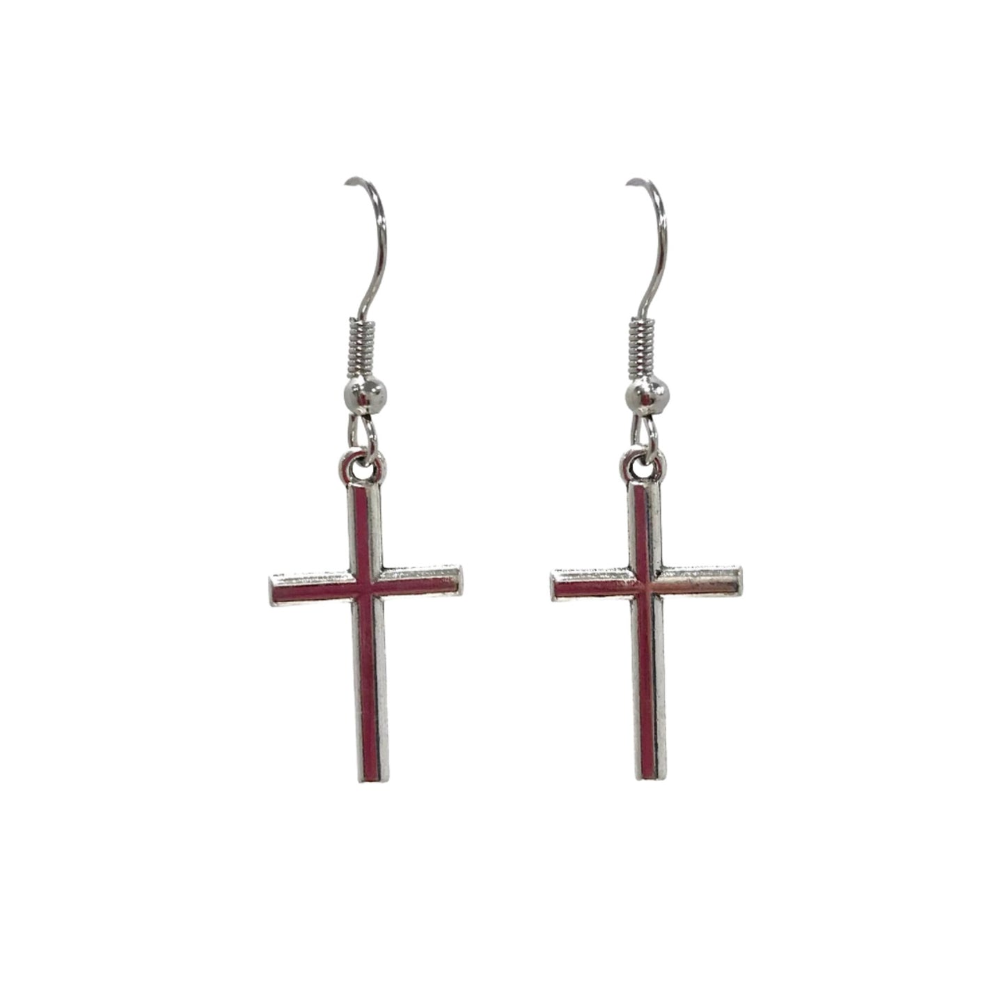Silver Cross Earrings