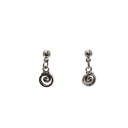 Silver Koru Swirl Earrings