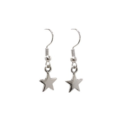 Star Charm Drop Earrings
