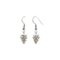 Silver Pinecone Drop Earrings