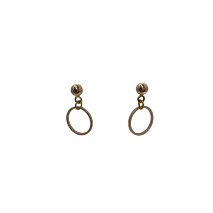 Gold Ring Drop Earrings