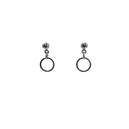 Petit Silver Ring Drop Earrings