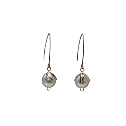 Earrings, Petal Pearl Long Drop
