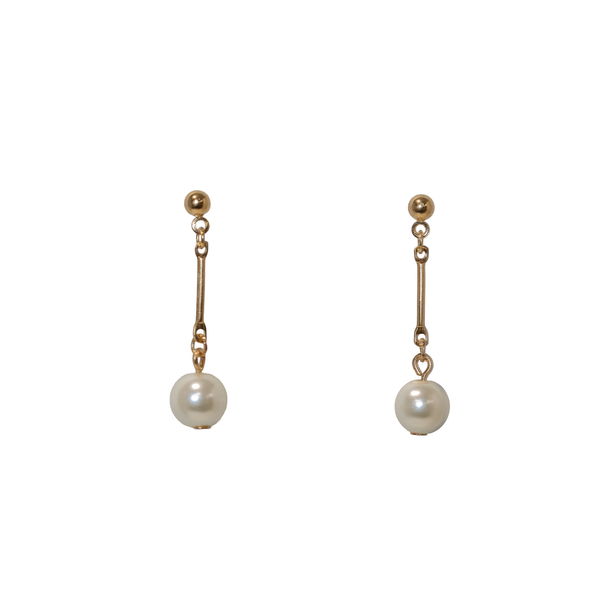 Earrings, Post Pearl Bar Drop