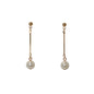 Earrings, Post Long Pearl Bar Drop