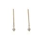 Earrings, Gold Bar & Pearl Drop