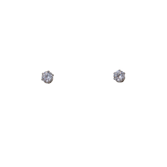 Classic 5mm Cubic Zirconia Stud Earrings