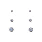 Classic Cubic Zirconia Stud Earring Collection – Set of 3