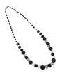 Black and Crystal Clear Bead Necklace