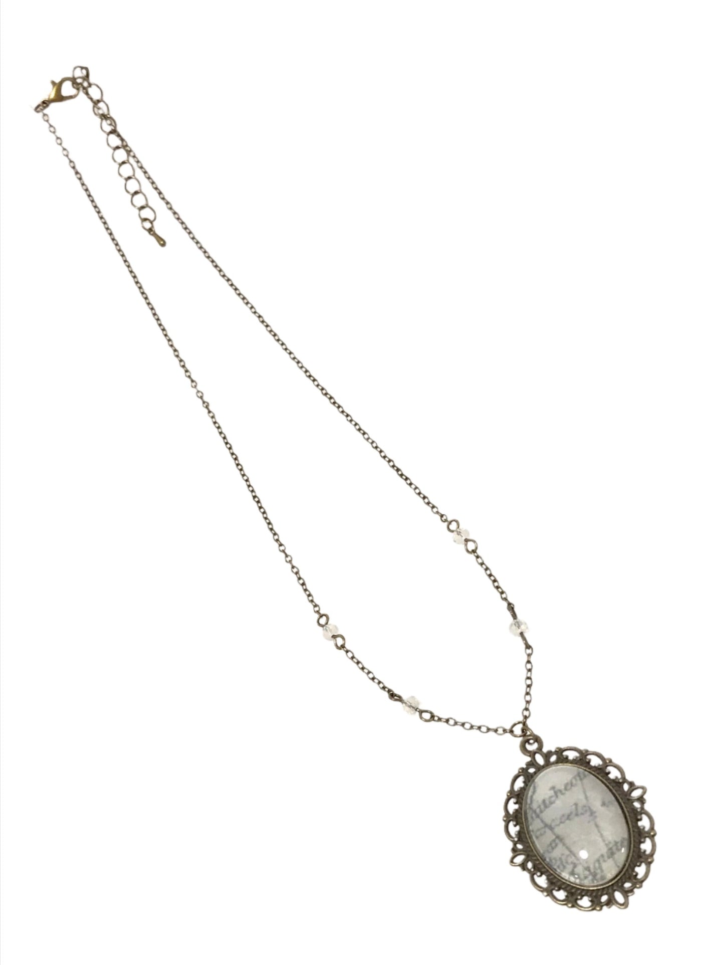 Bronze Map Cornichon Pendant